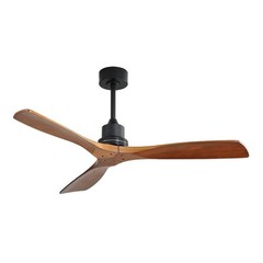 Solid Wood Ceiling Fan With Remote & Integrated LED 3CCT Dimmable Timer 6 Speeds