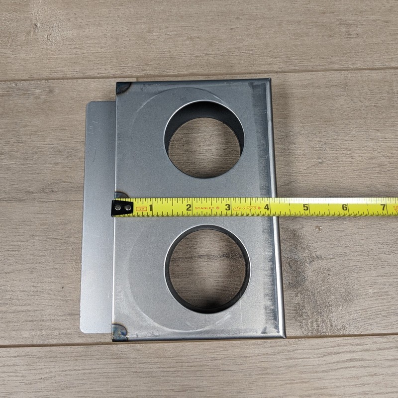 Gate Lockbox Double Hole Weldable Steel 6 3/4" x 4 3/8" x 1 1/2" Unpainted gallery