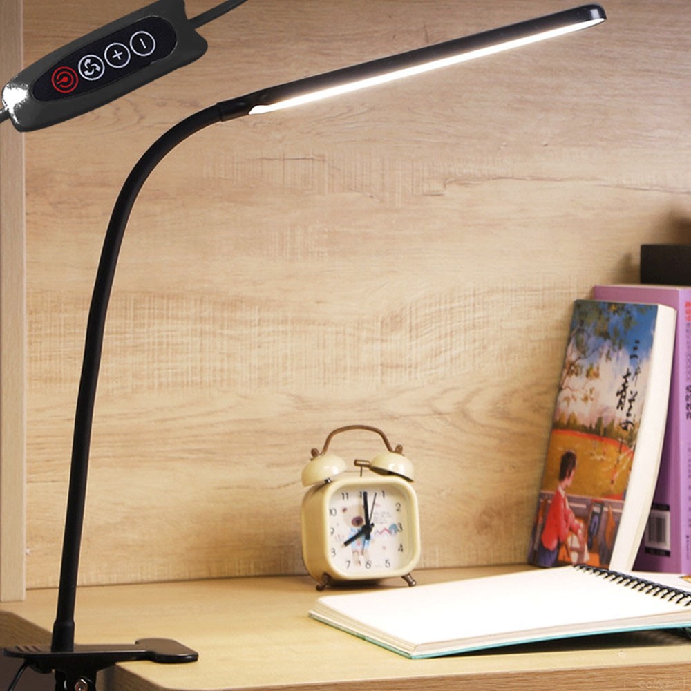 LED Desk Lamp Eye-Caring Reading Table Light Adjustable Neck Lamp w/ Clamp USB gallery