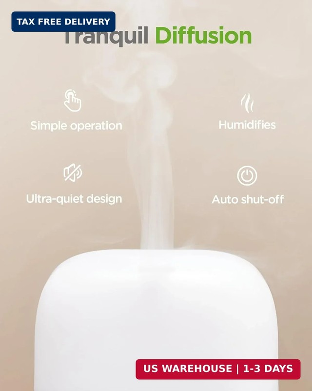 InnoGear 150ml Essential Oil Diffuser, 5-in-1 Diffusers for Home Scent 8 LED Col gallery