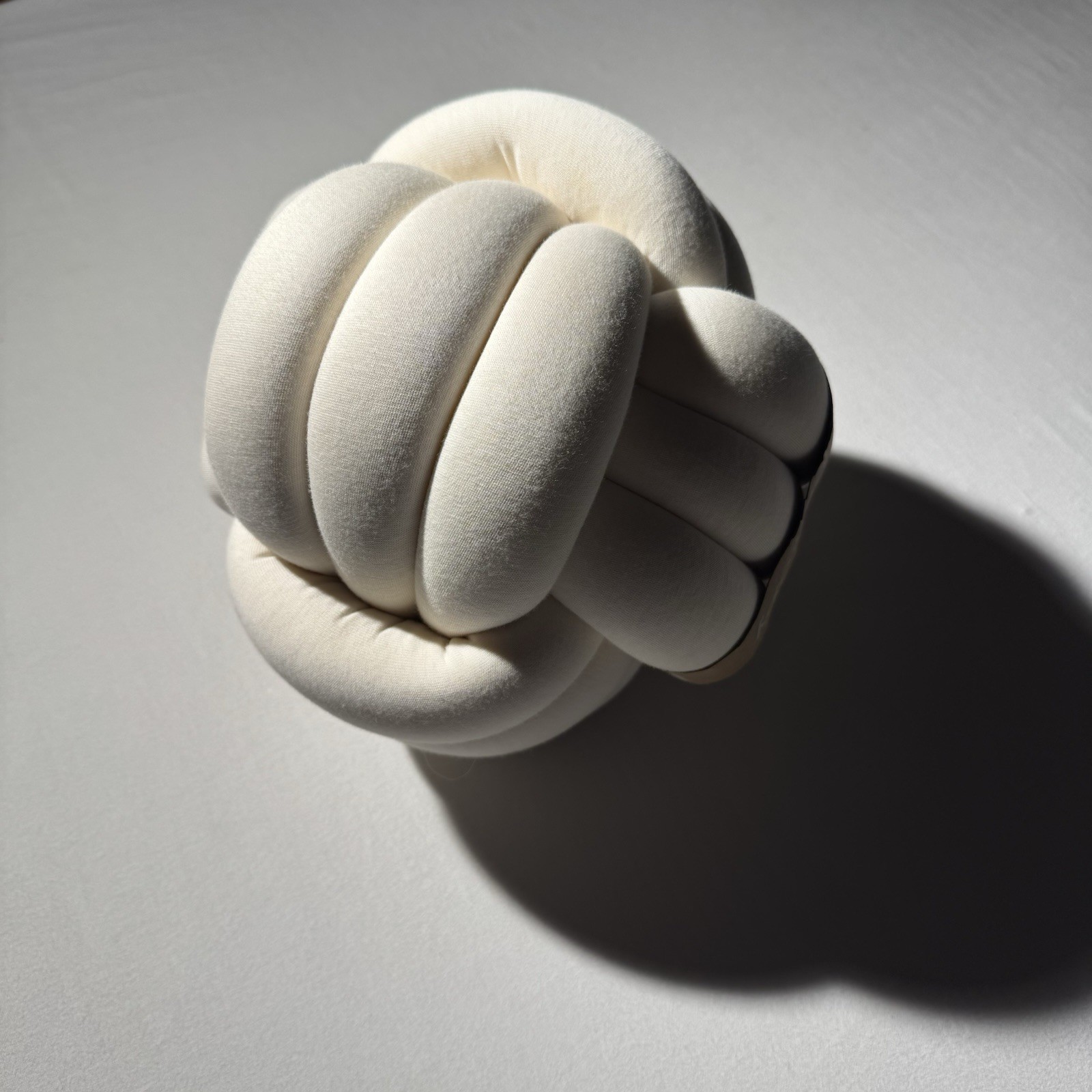 8’ Bearaby Modern Plush White Decorative Memory Foam Knot Pillow gallery
