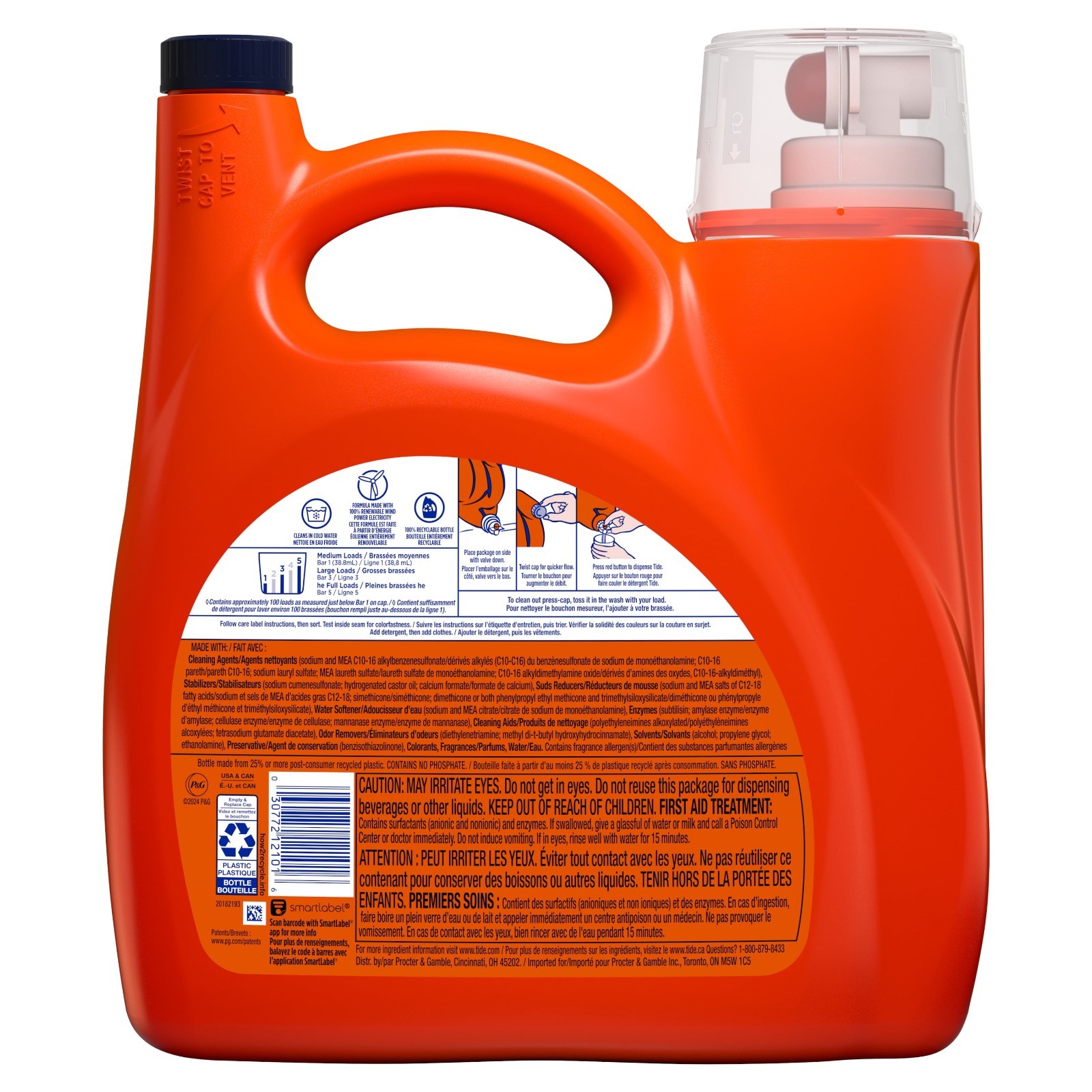 Tide Laundry Detergent Liquid 6X Boosted Cleaning Power, Original Scent, 125 oz gallery