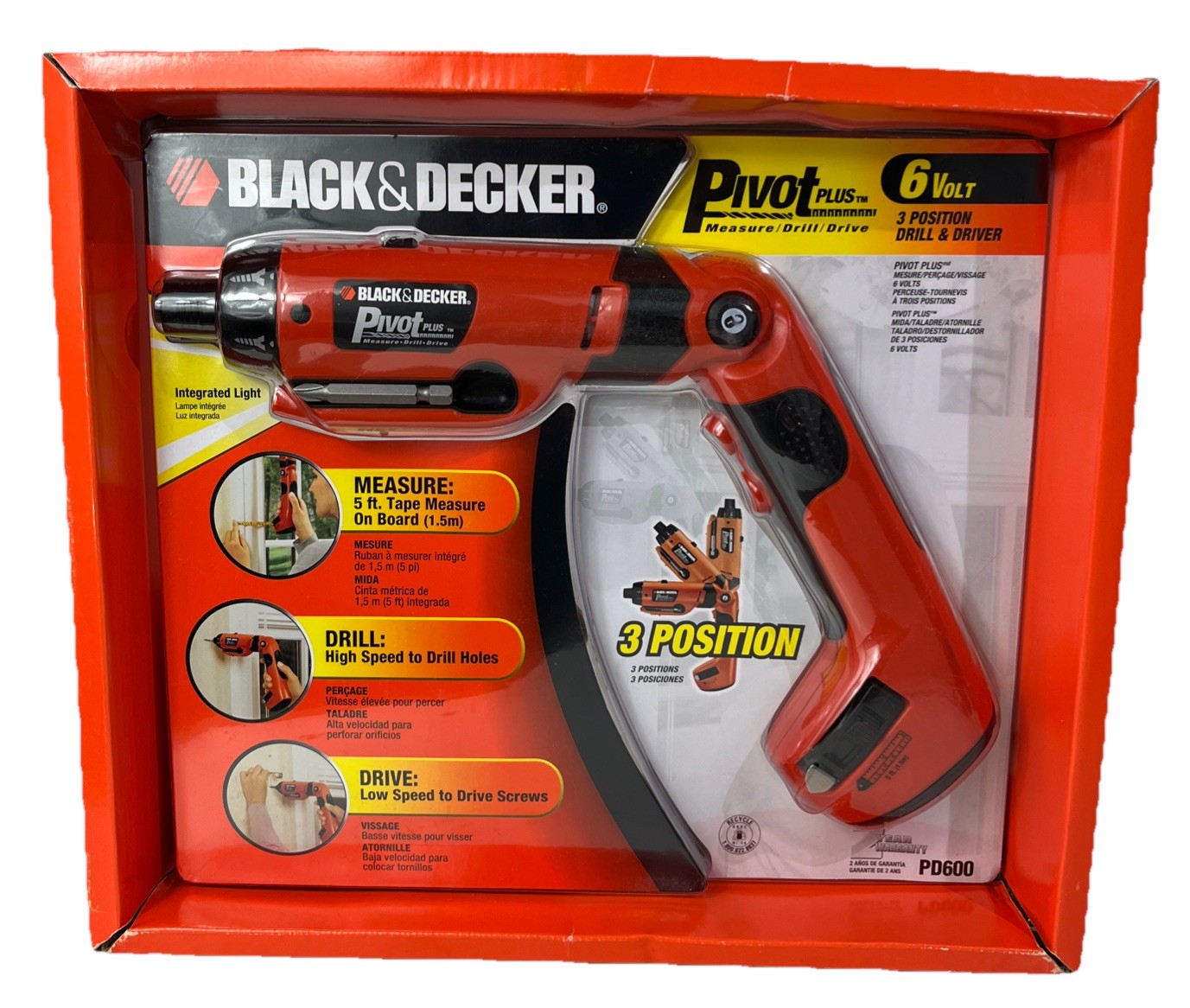 BLACK & DECKER Pivot Plus 6V MAX 3 Position Drill Driver (PD600) FACTORY SEALED gallery