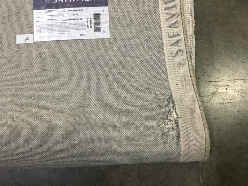 IVORY / LIGHT BLUE 8' X 10' Broken Thread Rug Reduced Price 1172655633 ABT474B-8 gallery