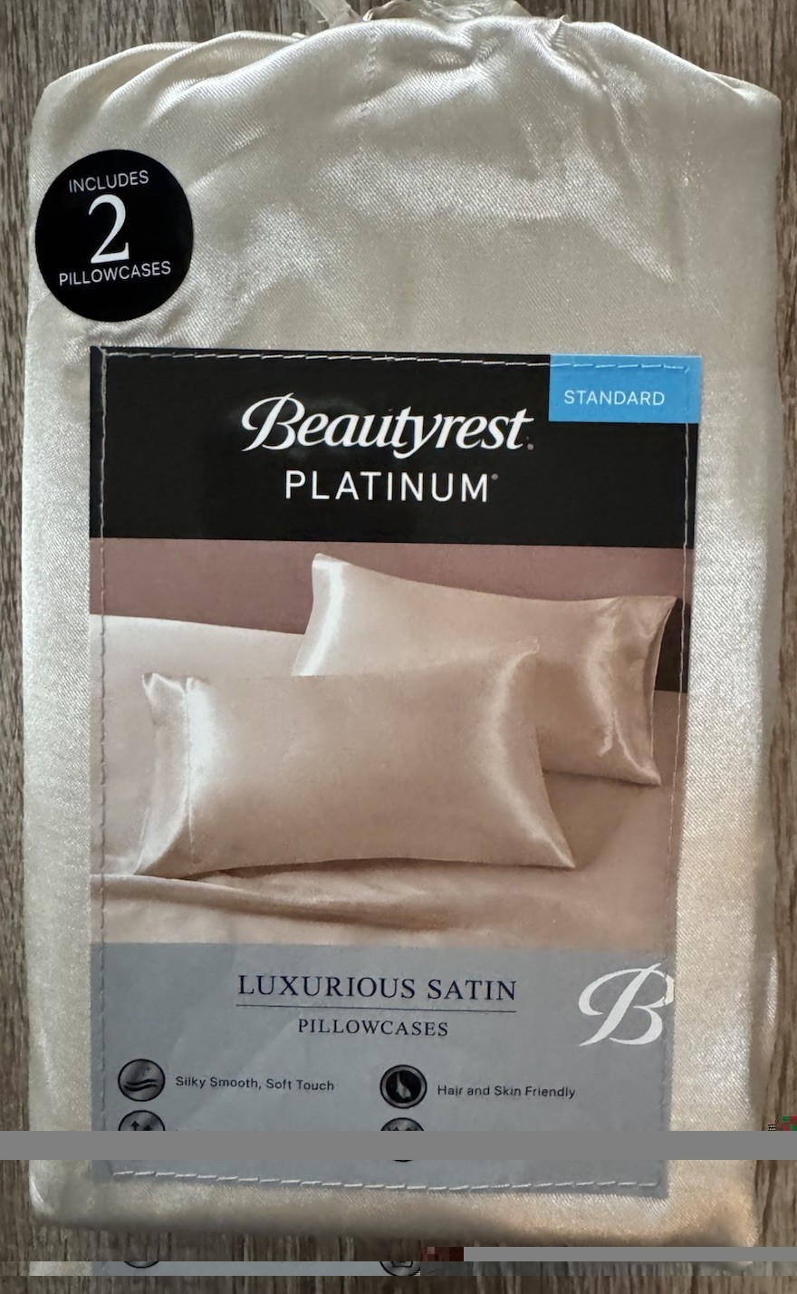 (2 Pack) Beautyrest Standard Luxurious Satin Silk Pillowcase Soft Bedding Pillow gallery