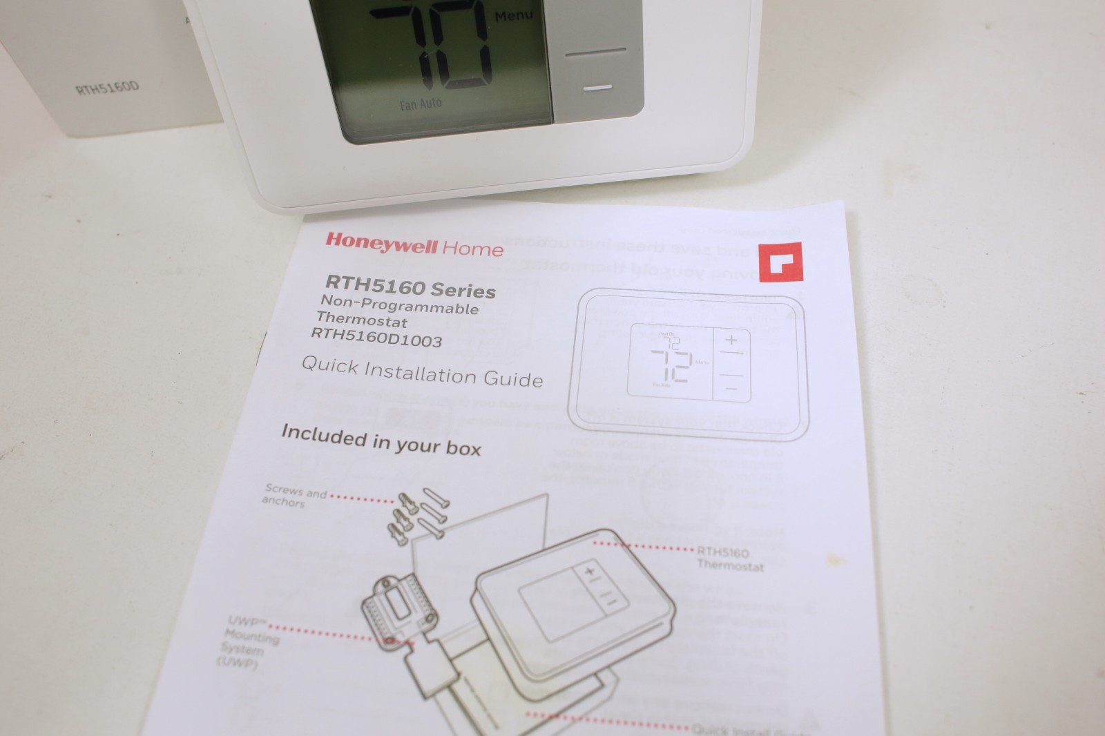 Honeywell Home T2 Digital Non-Programmable Thermostat RTH5160D Backlit Display gallery