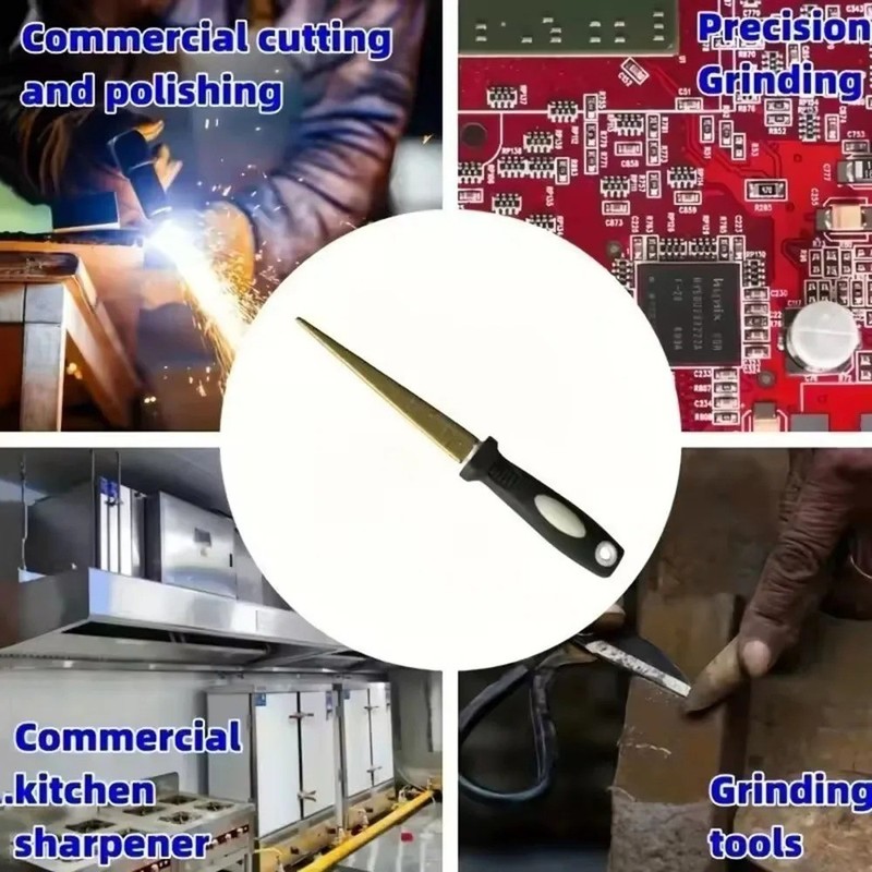 Double-Sided Diamond Sharpener Flat Curved Metal File for Scissors & Garden gallery