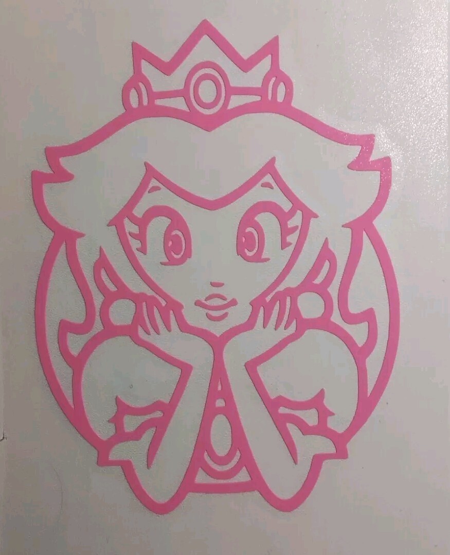 Nintendo NES Super Mario Bro's Princess Peach 4x5 Vinyl Decal Sticker Emblem! gallery