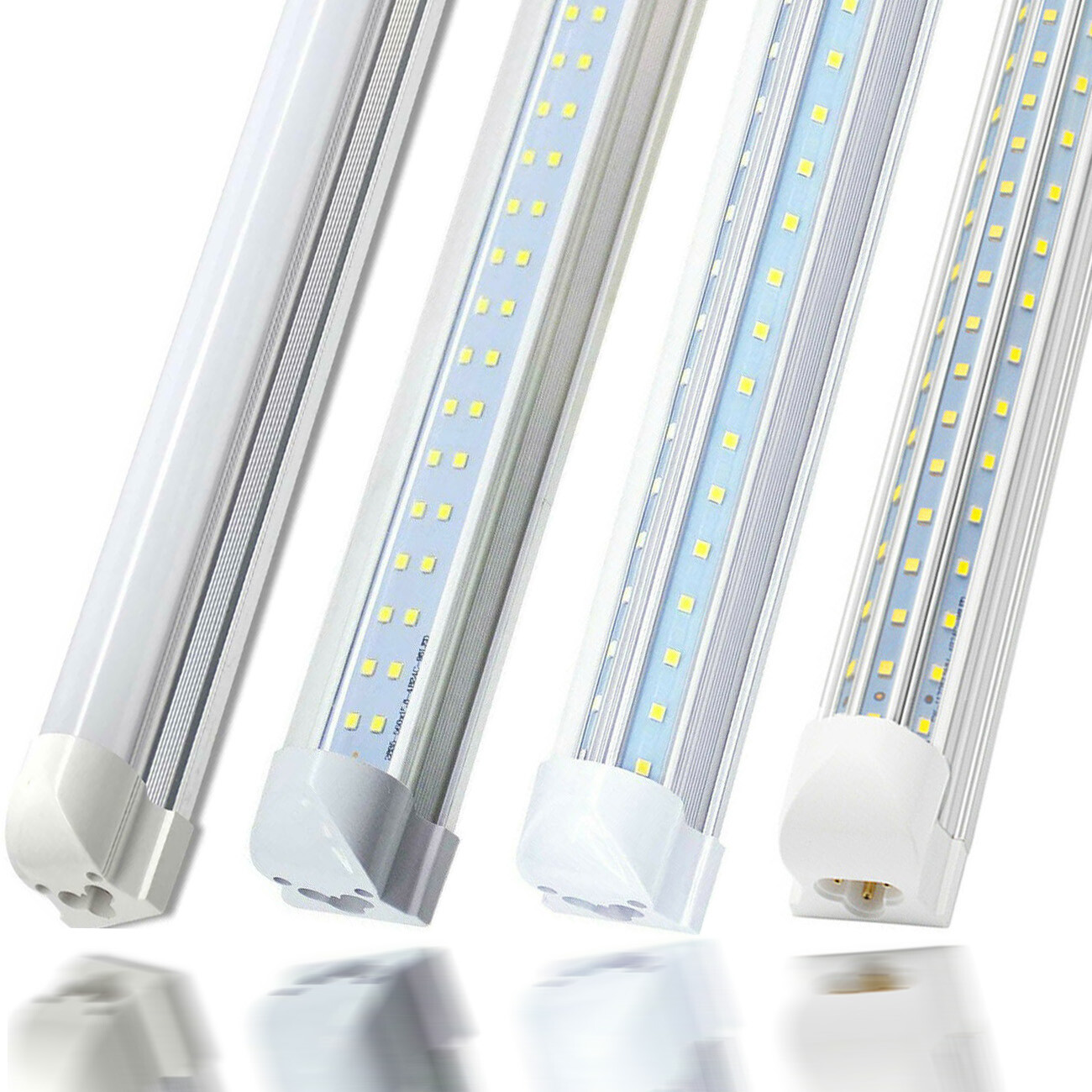 T8 LED Tube Light Bulb 5000K 2FT 4FT 6FT 8FT Integrated LED Shop Light Fixture gallery