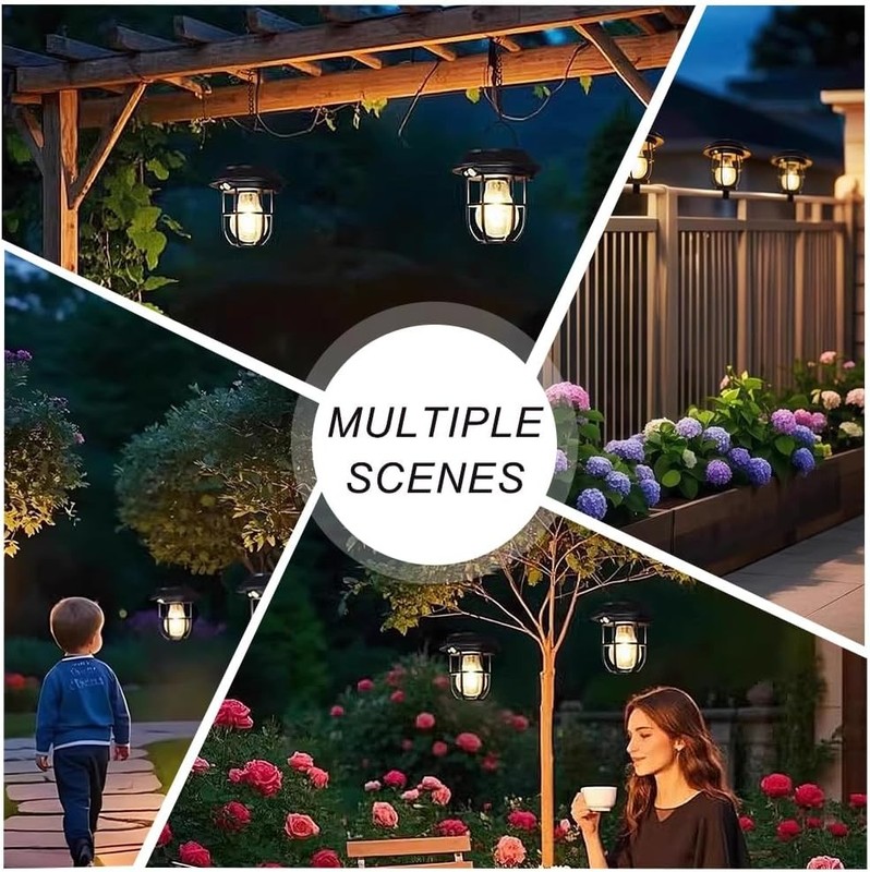 Protable LED Solar Motion Sensor Light Outdoor Garden Solar Lantern Hanging Lamp gallery