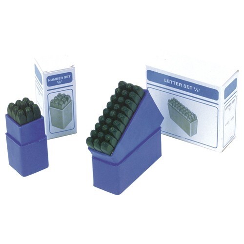 OZARK 36pc 1/8" Letter & Number Stamp Punch Set 27 Letters 9 Numbers A-Z & 0-8 gallery