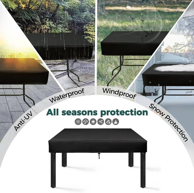 Outdoor Table Cover rectangular (72" L x 35" W x 6" H), Patio Table Cover rectan gallery