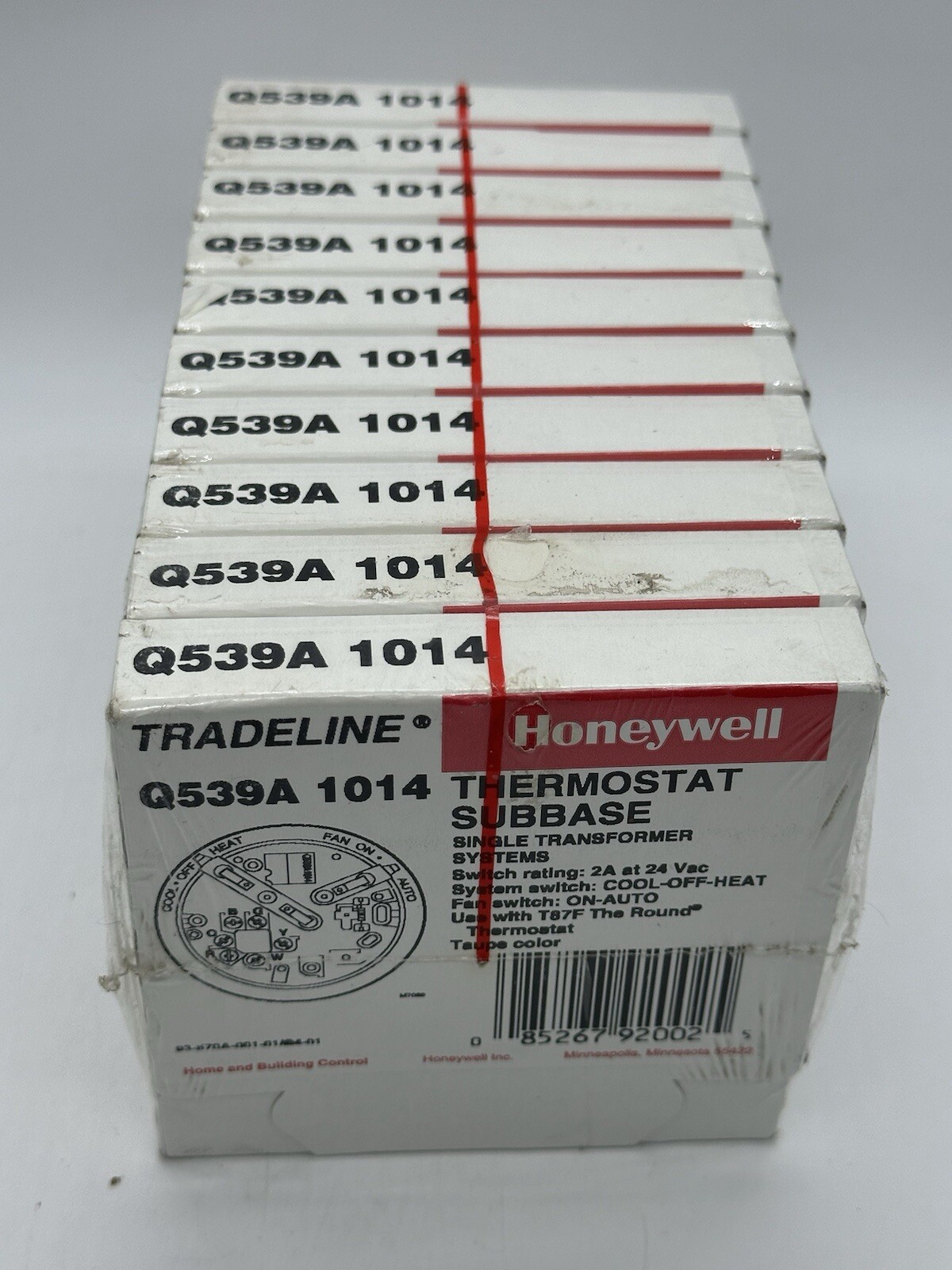 10 Pack Tradeline Q539A 1014 Switching Thermostat Sub Base COOL-OFF-HEAT Control gallery