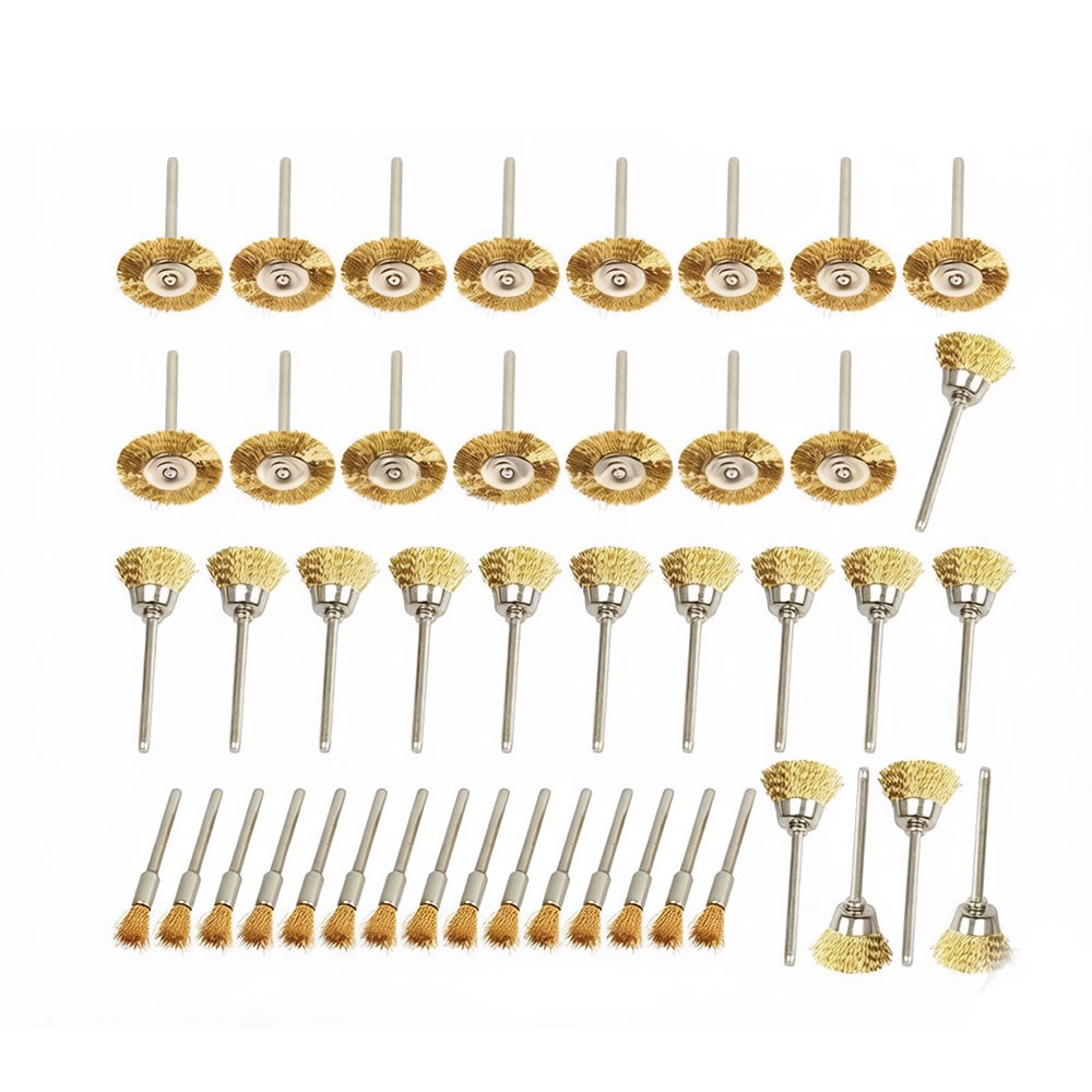 45Pcs 1/8" Wire Wheel Cup Pen Brush Mix Set For Dremel Rotary Tool Die Grinder gallery