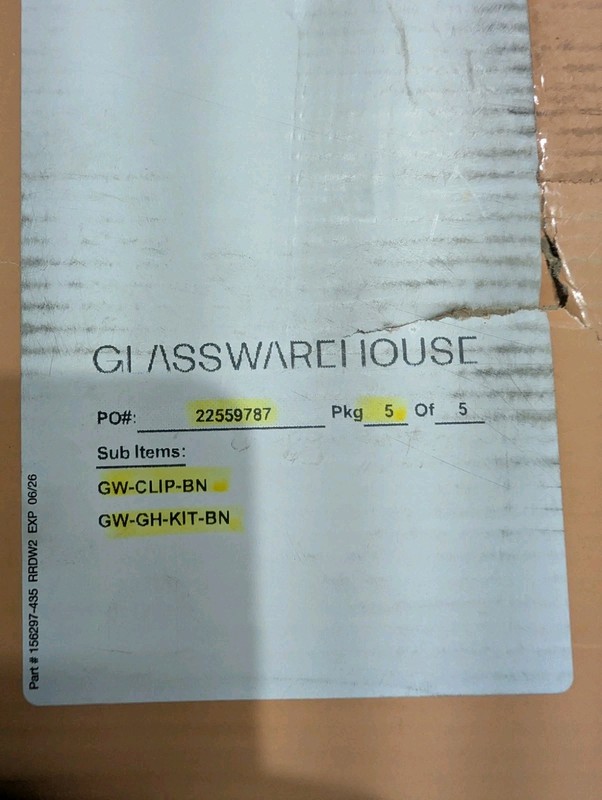 Glasswarehouse Shower Hinge Hardware Kit Brushed Nickle GW-GH-KIT-BN gallery