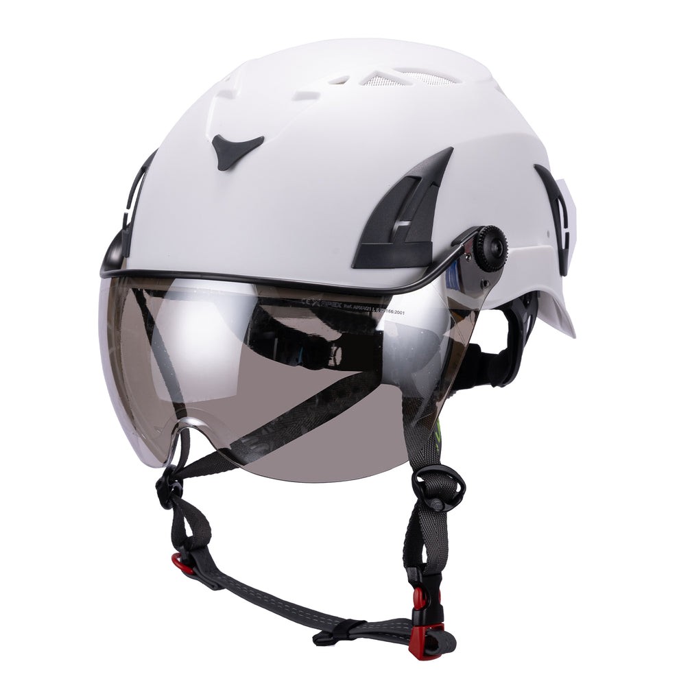 Land Helmets ClimbPro Safety Helmet w/ Visor - EN 12492 - Smoke/Clear - 8 Colors gallery
