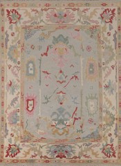 All-Over Pattern Handmade Oushak Indian Area Rug 8×10 ft Living Room Carpet