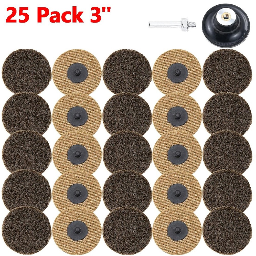 25 Pcs 3" Nylon Surface Conditioning Discs for Grinding, Polishing & Deburring