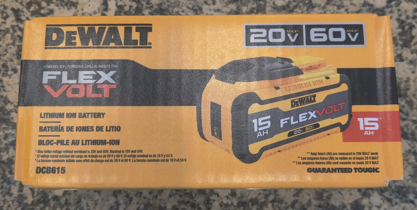 2026 DATE CODES - NEW DEWALT DCB615 20V/60V FLEXVOLT 15 AH BATTERY gallery