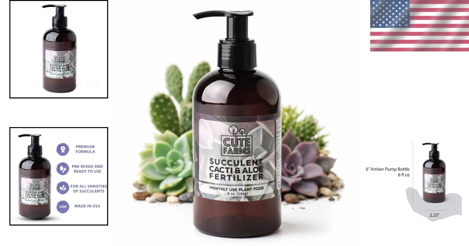 8 oz. Ready-to-Use Succulent Fertilizer with Dispensing Pump for Optimal Growth gallery