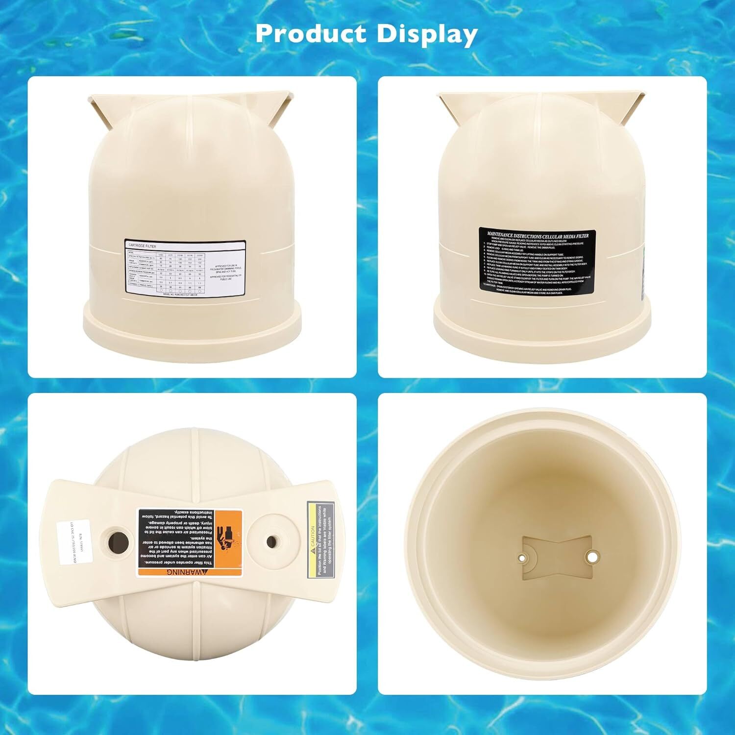 Pool Filter Cover Lid For Pentair Clean & Clear Predator Pool & Cartridge Filter gallery