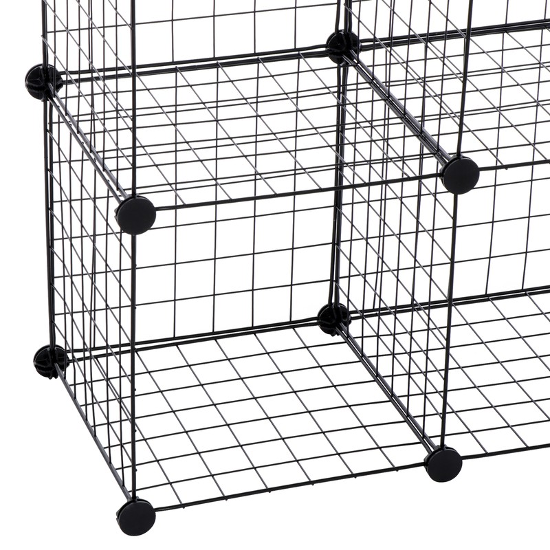 12 Wire Cube Storage Organizer Metal Shelving Rack Shelves Kitchen Bedroom Black gallery