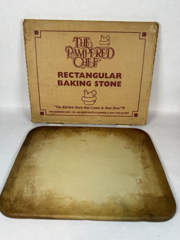 Pampered Chef 12 x 15 Flat, Rectangular Baking Stone. Pre-Owned gallery