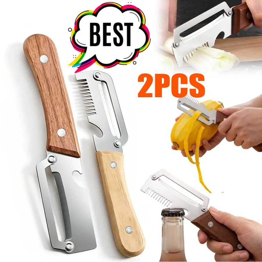 NEW 2 in 1 Multi-Functional Vegetable Peeler for Kitchen Stainless Steel Peeler gallery