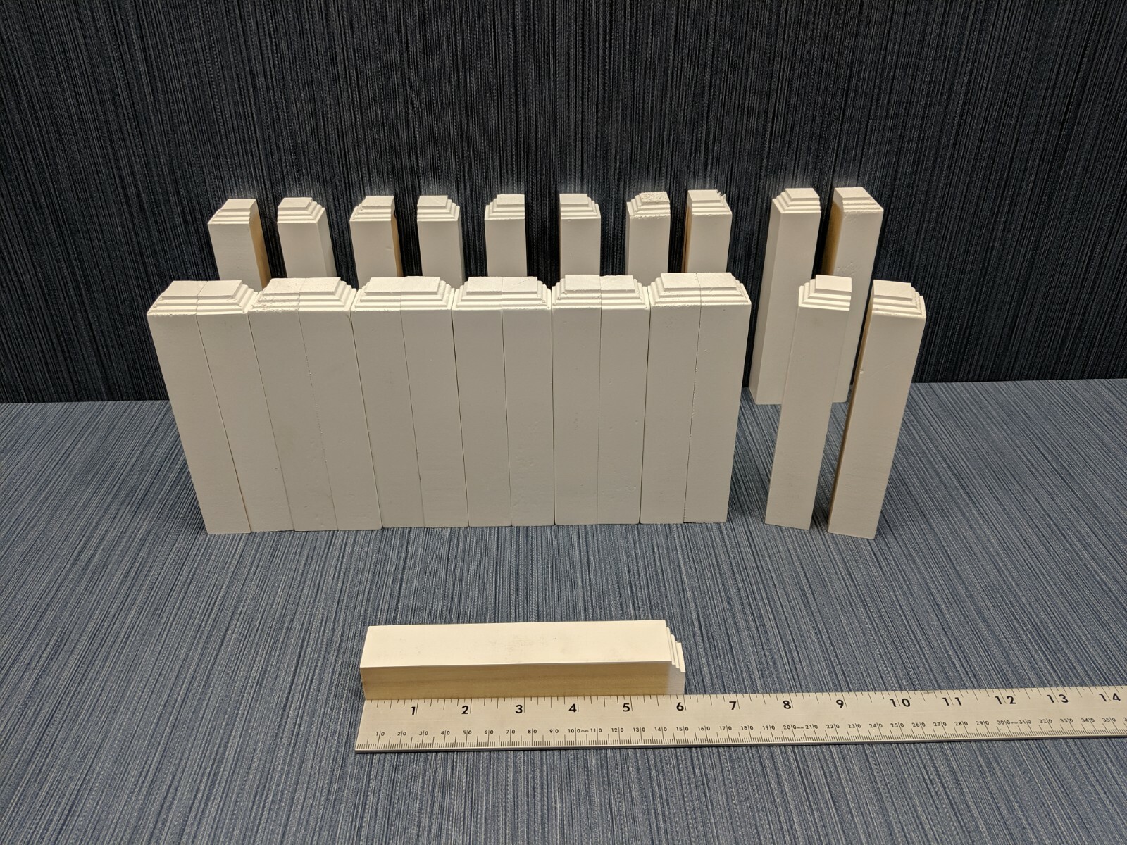 25 x Primed Poplar Baseboard Moulding Inside Corner Block 6in x 1in gallery