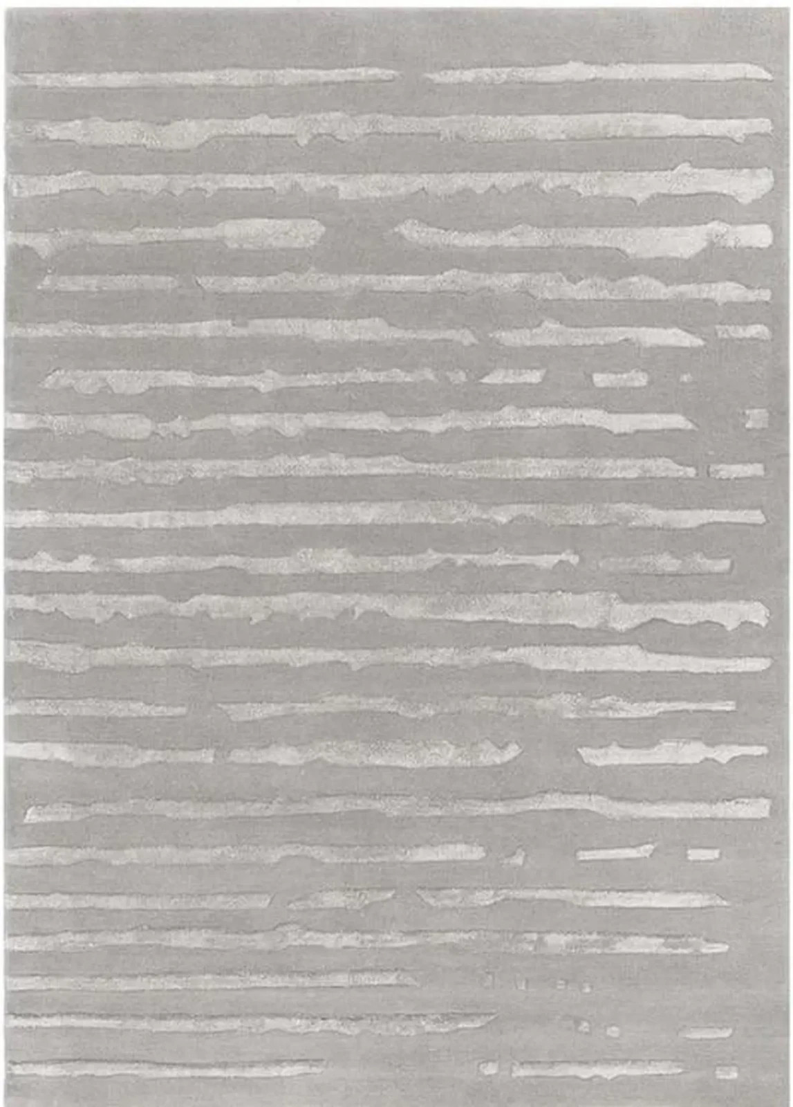 Hand-Tufted Wool Area Rug, Modern Color Silver Design Handmade Carpet Area Rug gallery