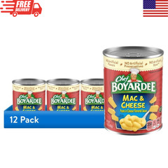 Chef Boyardee Mac and Cheese Ready To Eat Canned Pasta 15 Oz 12 Pack