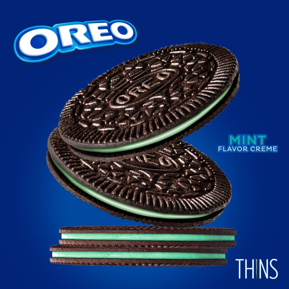 (2 pack) OREO Thins Mint Creme Chocolate Sandwich Cookies, 9.21 oz gallery