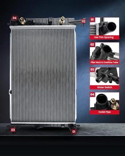 CU13078 Replacement Radiator 2008-2012 Ex35, 2009-2012 Fx35, 2013-2013 Ex37 gallery