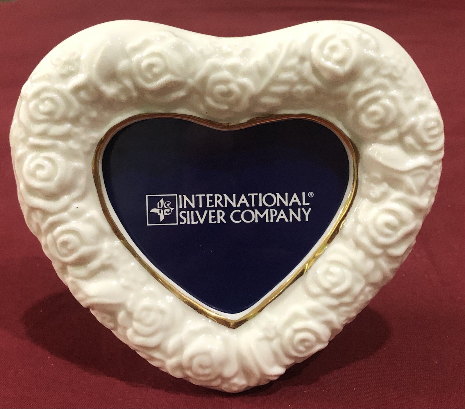 INTERNATIONAL SILVER Ceramic Heart Frame - Holds 3" W x 2-1/2" H Photo gallery