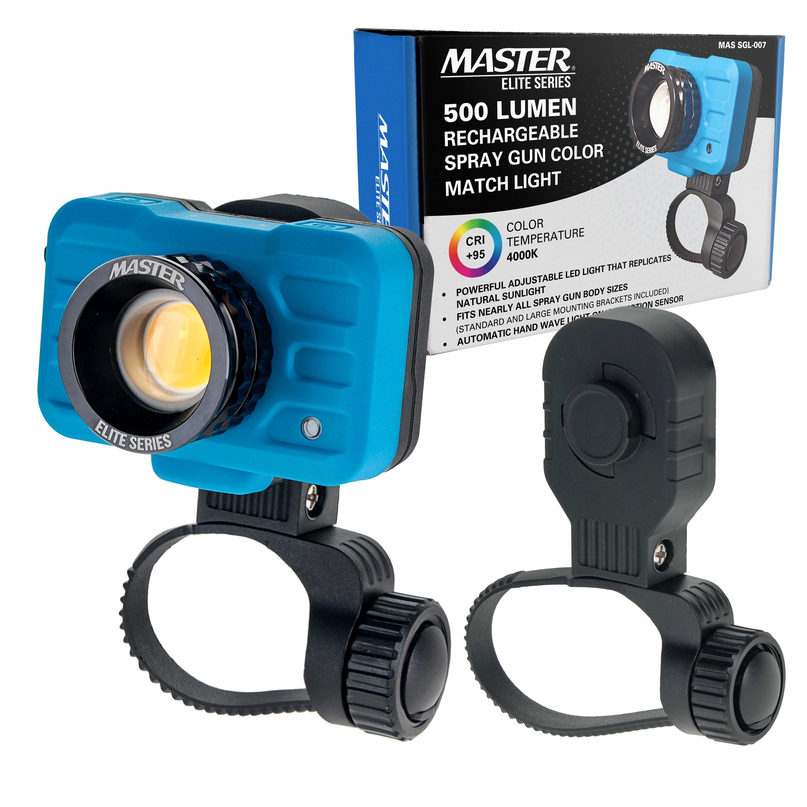 Rechargeable Spray Gun Mount Color Match Light, 500 Lumen LED, Natural Sunlight gallery