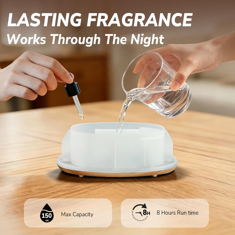 Flame Essential Oil Diffuser 150Ml, Ultrasonic Aromatherapy Diffuser gallery