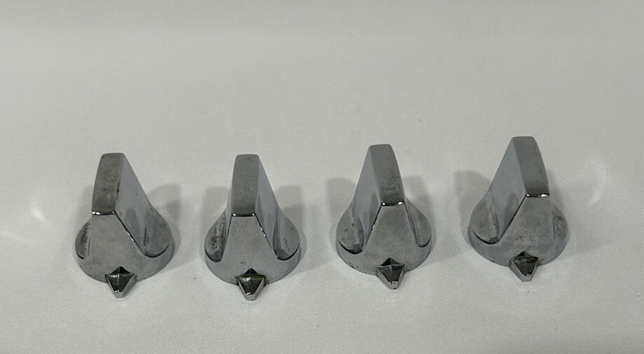 Stove Knobs Chrome Plastic FSP Unbranded 1” Diameter Lot Of 4