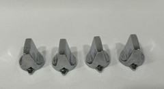Stove Knobs Chrome Plastic FSP Unbranded 1” Diameter Lot Of 4