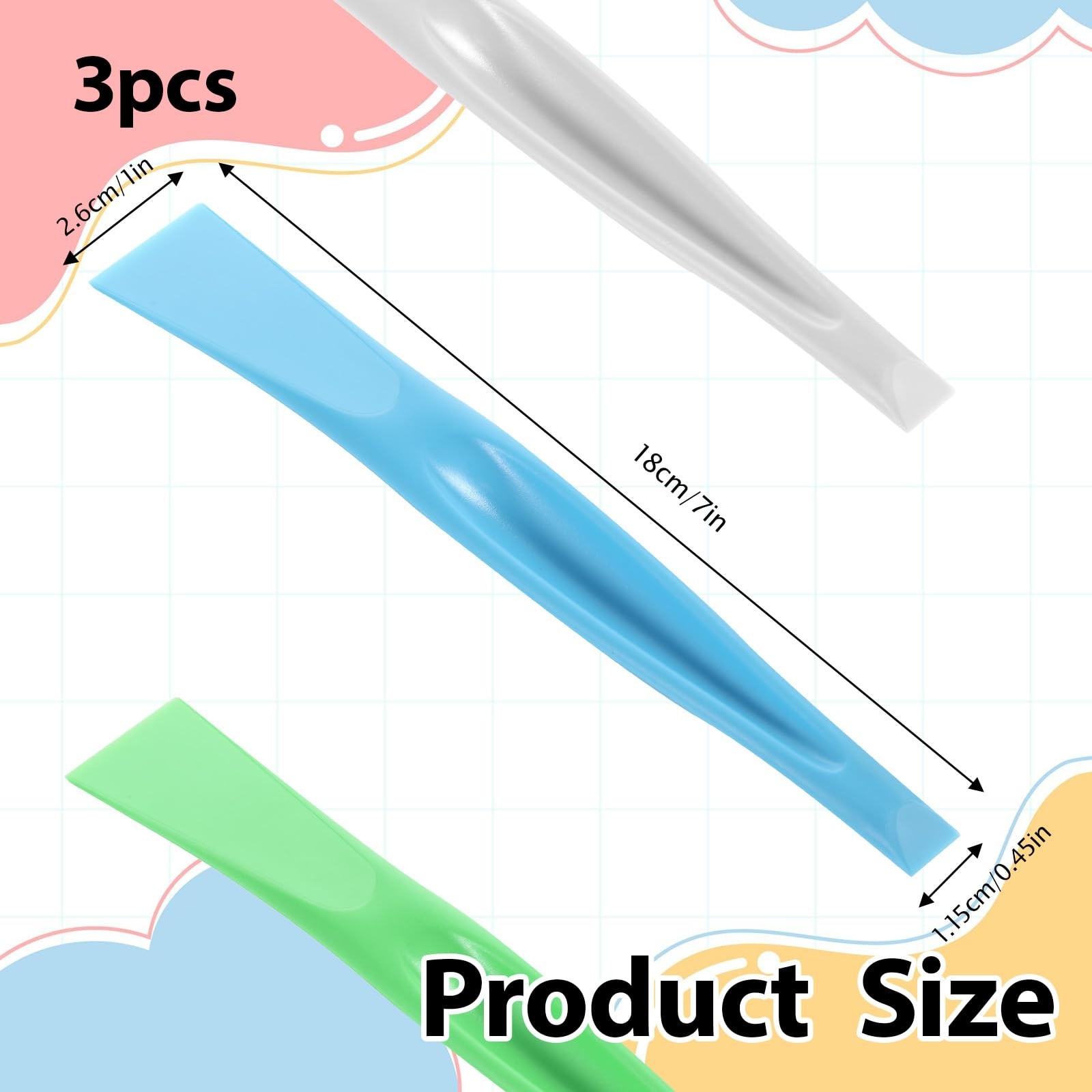 3 PCS Plastic Scraper Tool, Multi-purpose Scrapers Non Scratch,... gallery