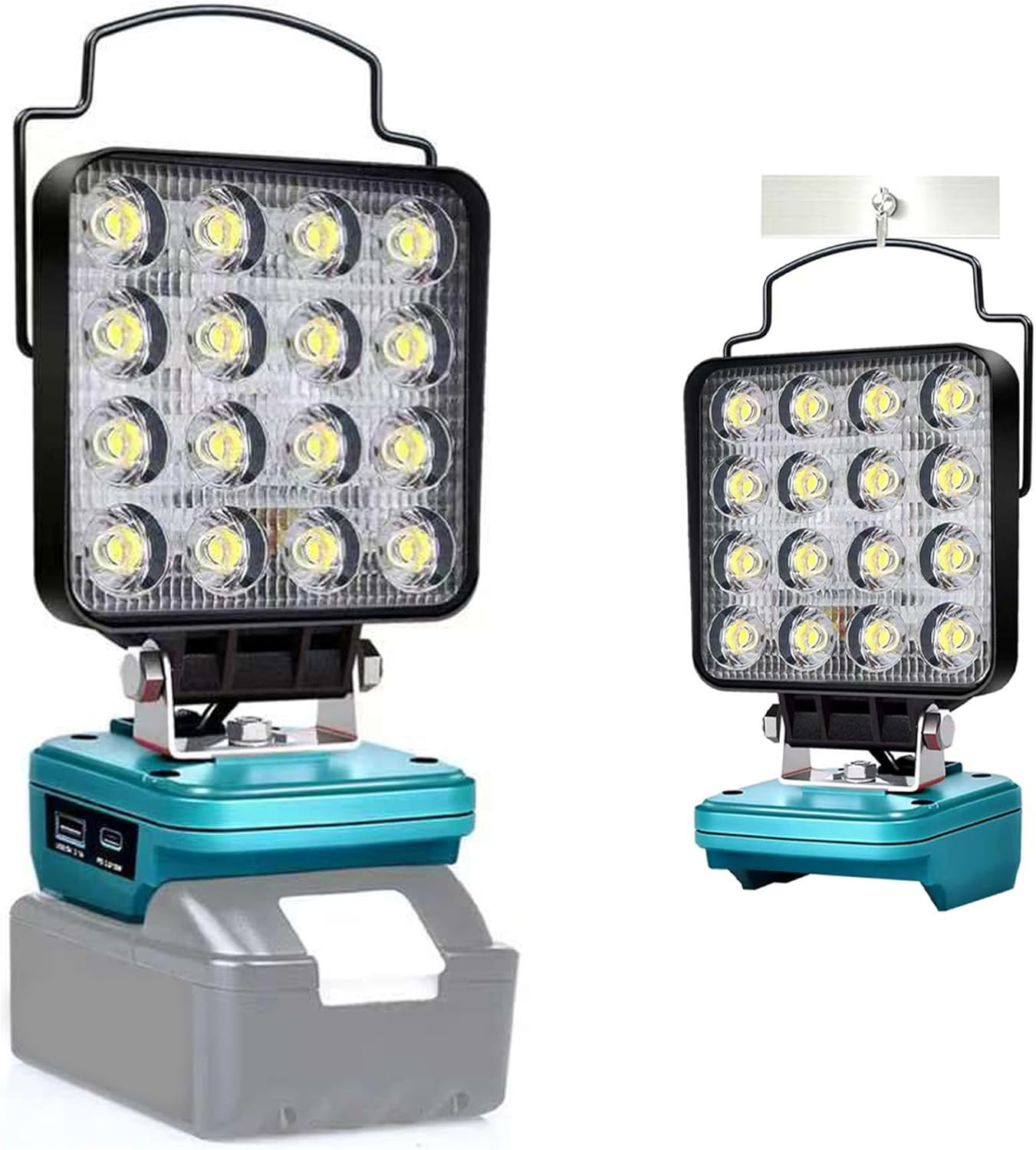 Cordless LED Work Light Compatible with Makita 18V Battery, 48W 3400LM Portable gallery
