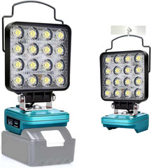 Cordless LED Work Light Compatible with Makita 18V Battery, 48W 3400LM Portable