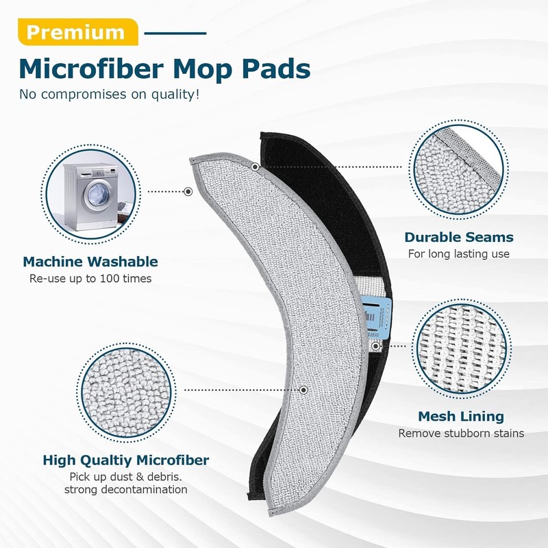 4 Pack Replacement Mop Pads for i-Robot Roomba Combo j7+/ j9+ Accessories, Micro gallery