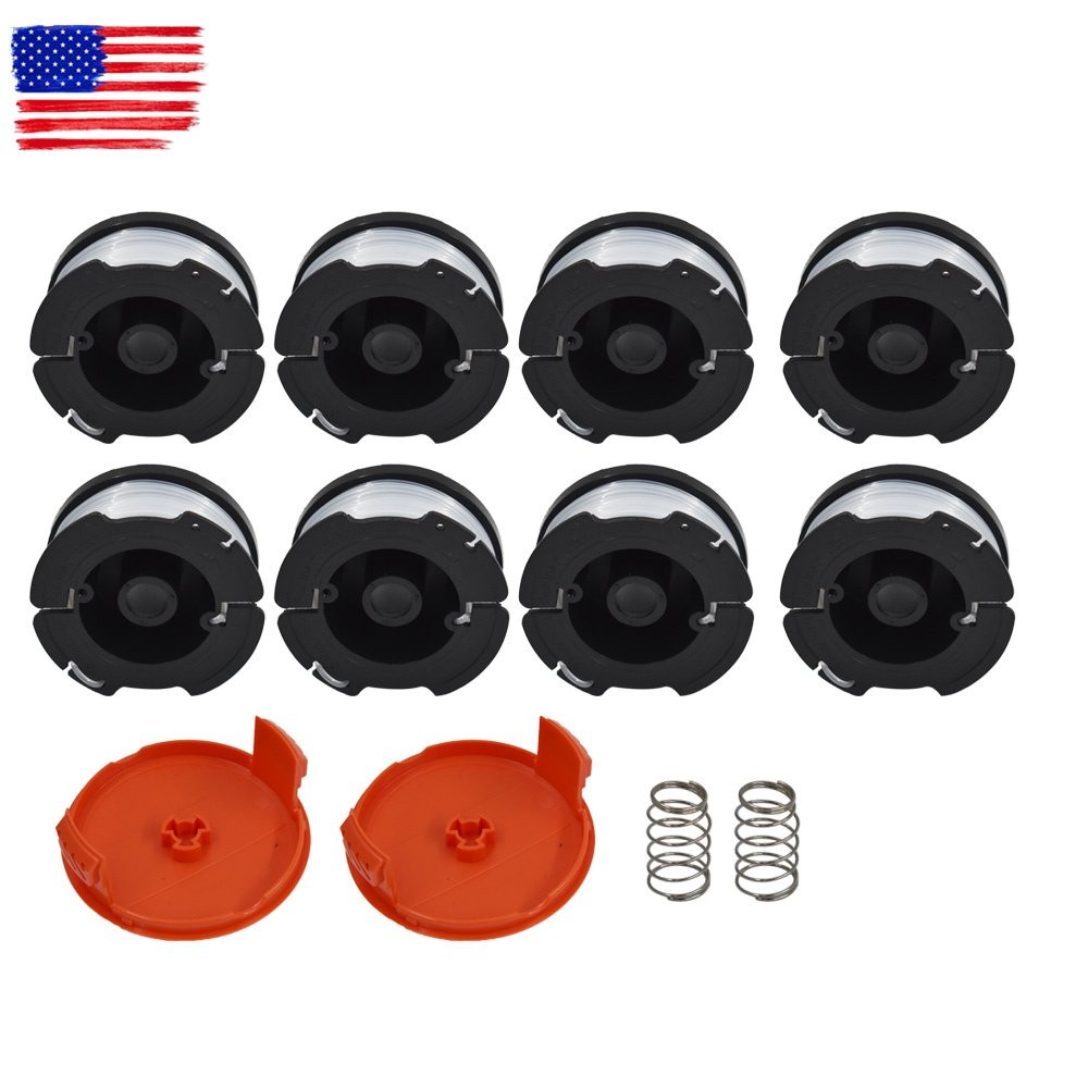 8-Pack For BLACK+DECKER AF-100-3ZP Replacement String Trimmer Line Spool & 2-Cap gallery