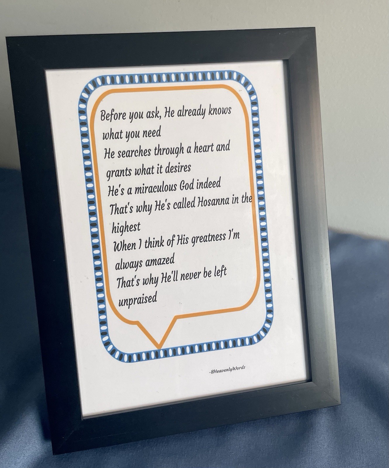 Before You Ask(Inspirational Poetry Frame) gallery