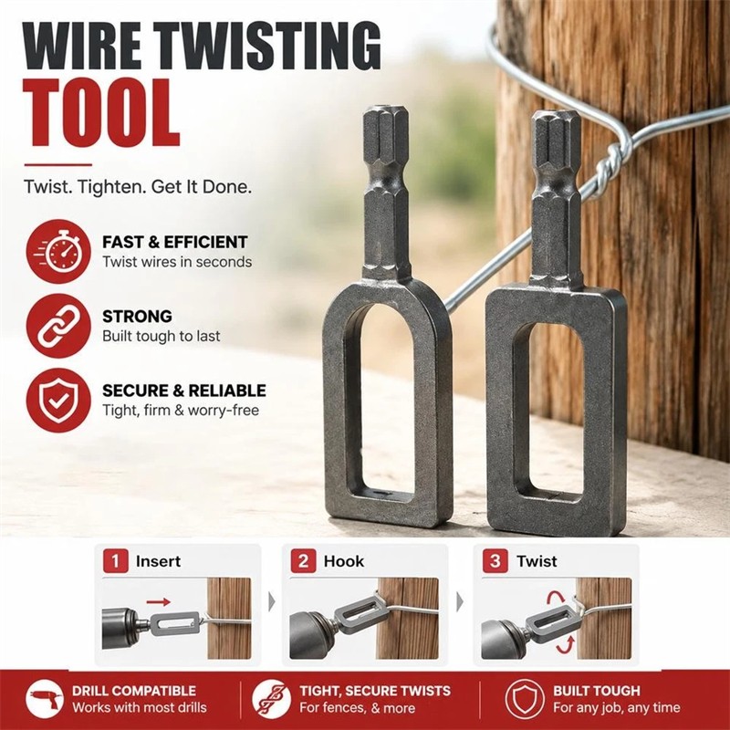 2PCS Electric Drill Wire Twisting Tool, Heavy Duty Wire Twister for Drill US gallery