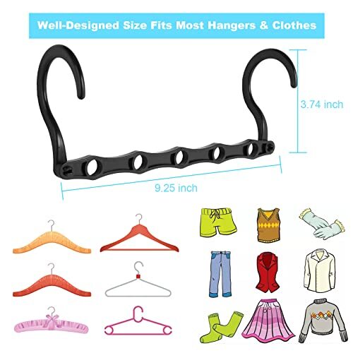 Space Saving Hangers 10PCS Magic Hangers 5 Holes Sturdy Plastic Clothes Close... gallery