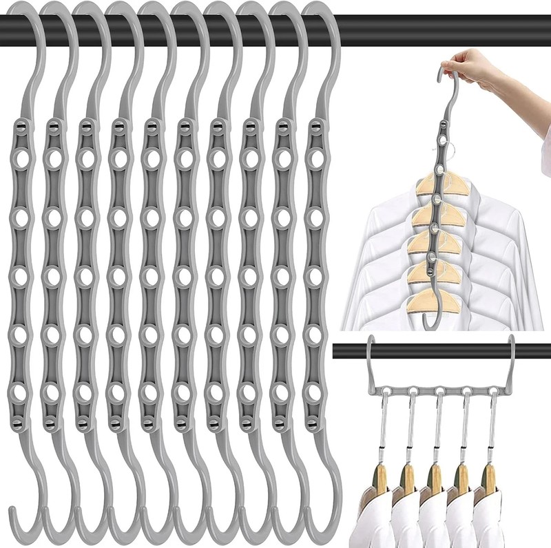 10 Pack Magic Hangers Space Saving Hangers Closet Space Saver Hanger Organizer gallery