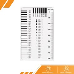 Transparency SEC Size Estimation Chart 80mm Diameter Line New