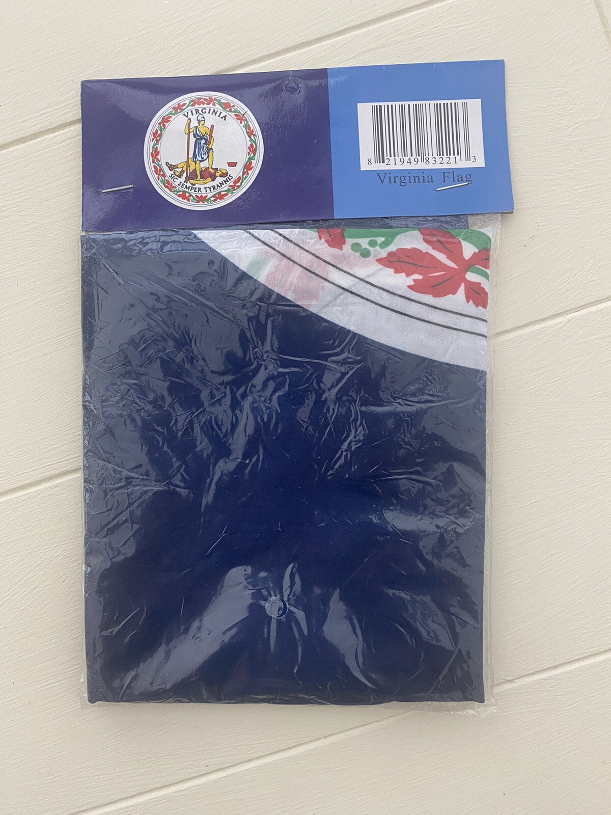 Virginia State Flag 2’ X 3’ Super Polyester Canvas Header With Grommets NEW gallery