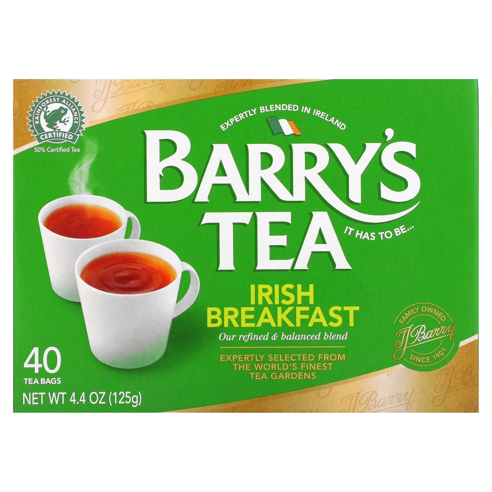 Irish Breakfast Tea, 40 Tea Bags, 4.40 oz (125 g) gallery